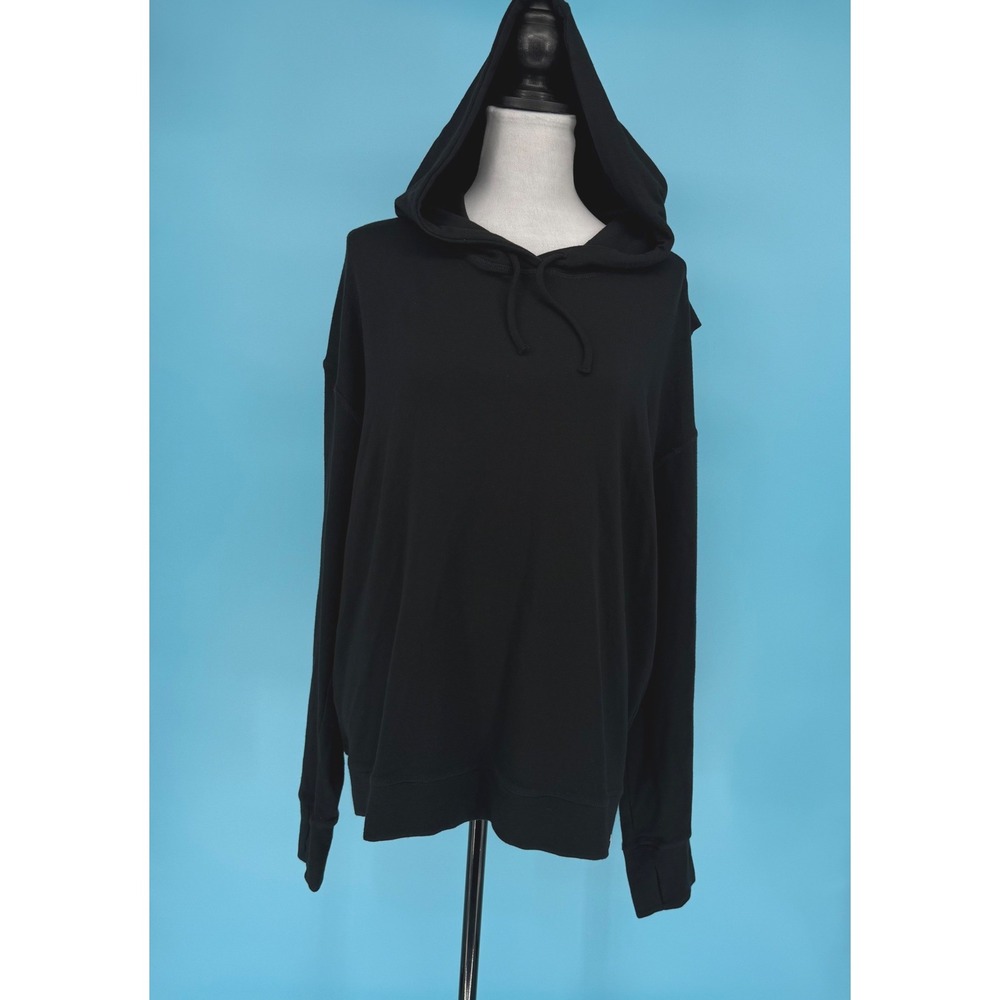 VIMMIA XLARGE Black Modal Cotton Spandex Hoodie Wrap‎ Back Oversized
